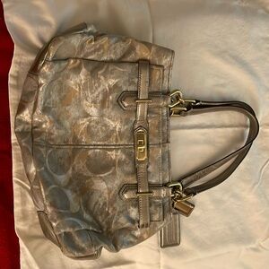 Coach Metallic Tote: Used Once - Excellent Condition!